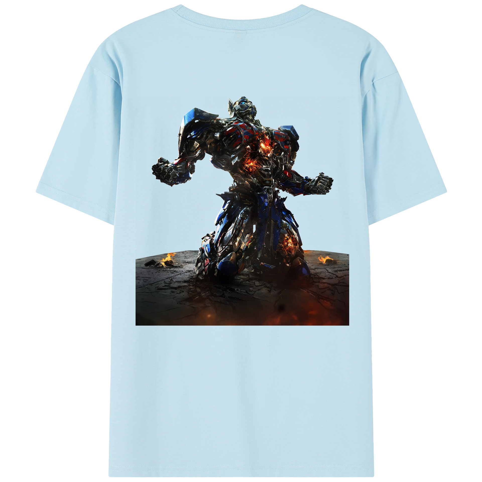 （画像用） Transformers トランスフォーマー 綿100％半袖Tシャツ（背面プリント）